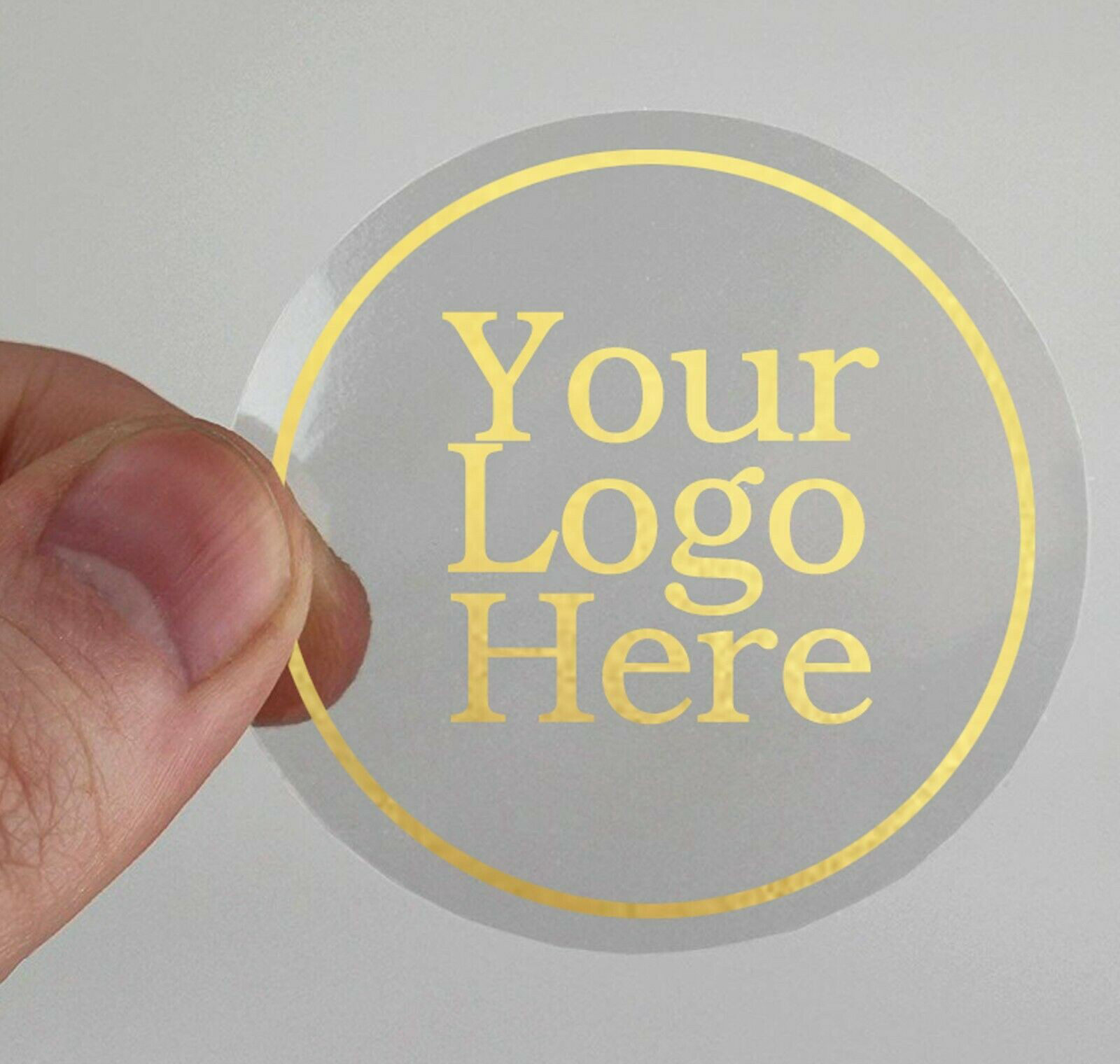 Varak Yaldız Baskılı Şeffaf Sticker